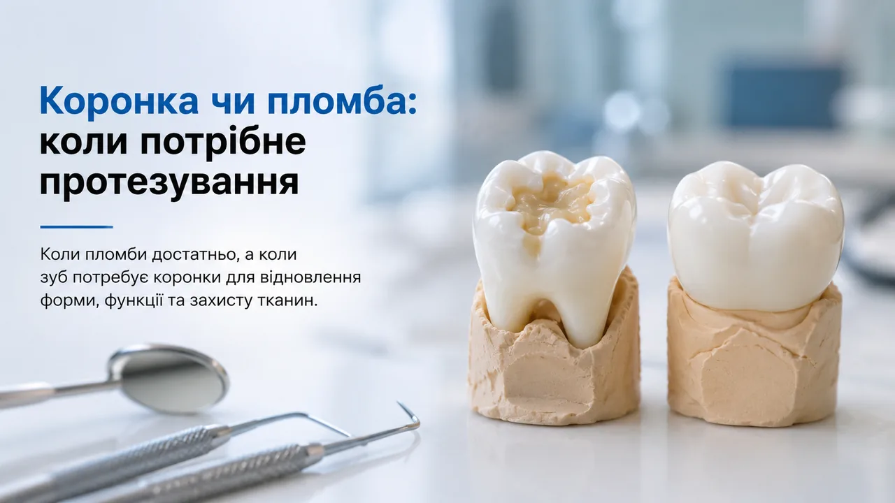 Коронка чи пломба: коли потрібне протезування