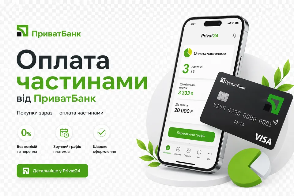 Оплата частинами через ПриватБанк в ArSi Dental